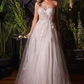 Leila  corset  Princess cut Tulle Wedding Gown -Off White