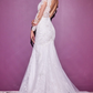 Aria Long Sleeve Mermaid Wedding Gown-White