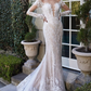 Linda Long Sleeve Wedding Gown Slim with Train Wedding  Gown